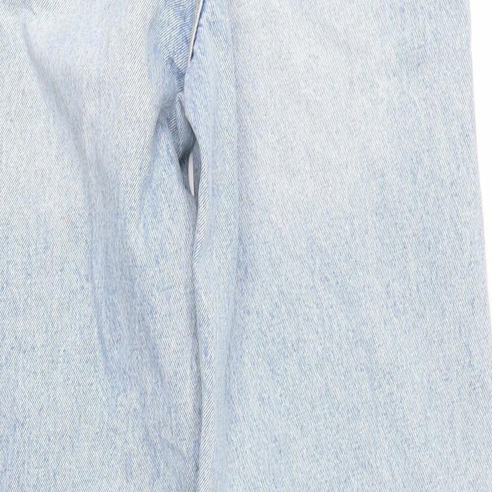 Zara Womens Blue  Denim Straight Jeans Size 12 L28 in