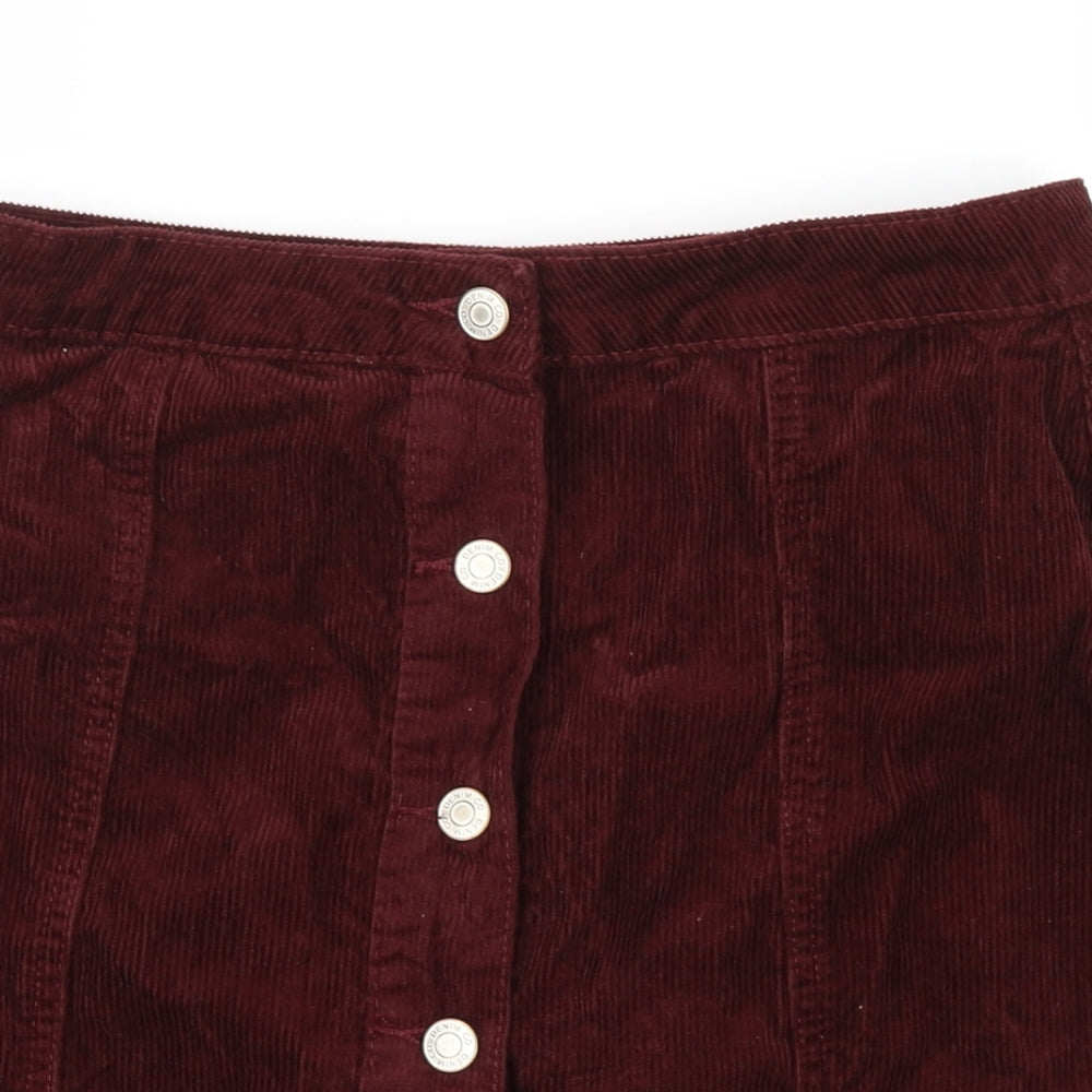 denim co  Womens Red  Corduroy Mini Skirt Size 12