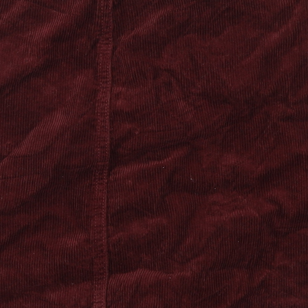 denim co  Womens Red  Corduroy Mini Skirt Size 12