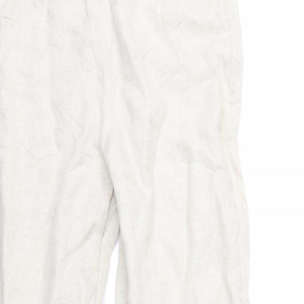 Laura Ashley Womens White   Trousers  Size 12 L30 in