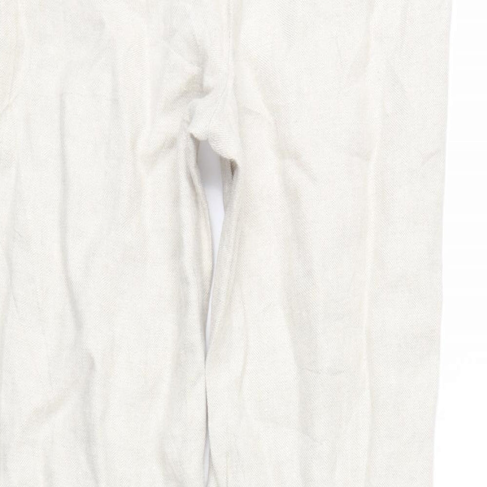 Laura Ashley Womens White   Trousers  Size 12 L30 in