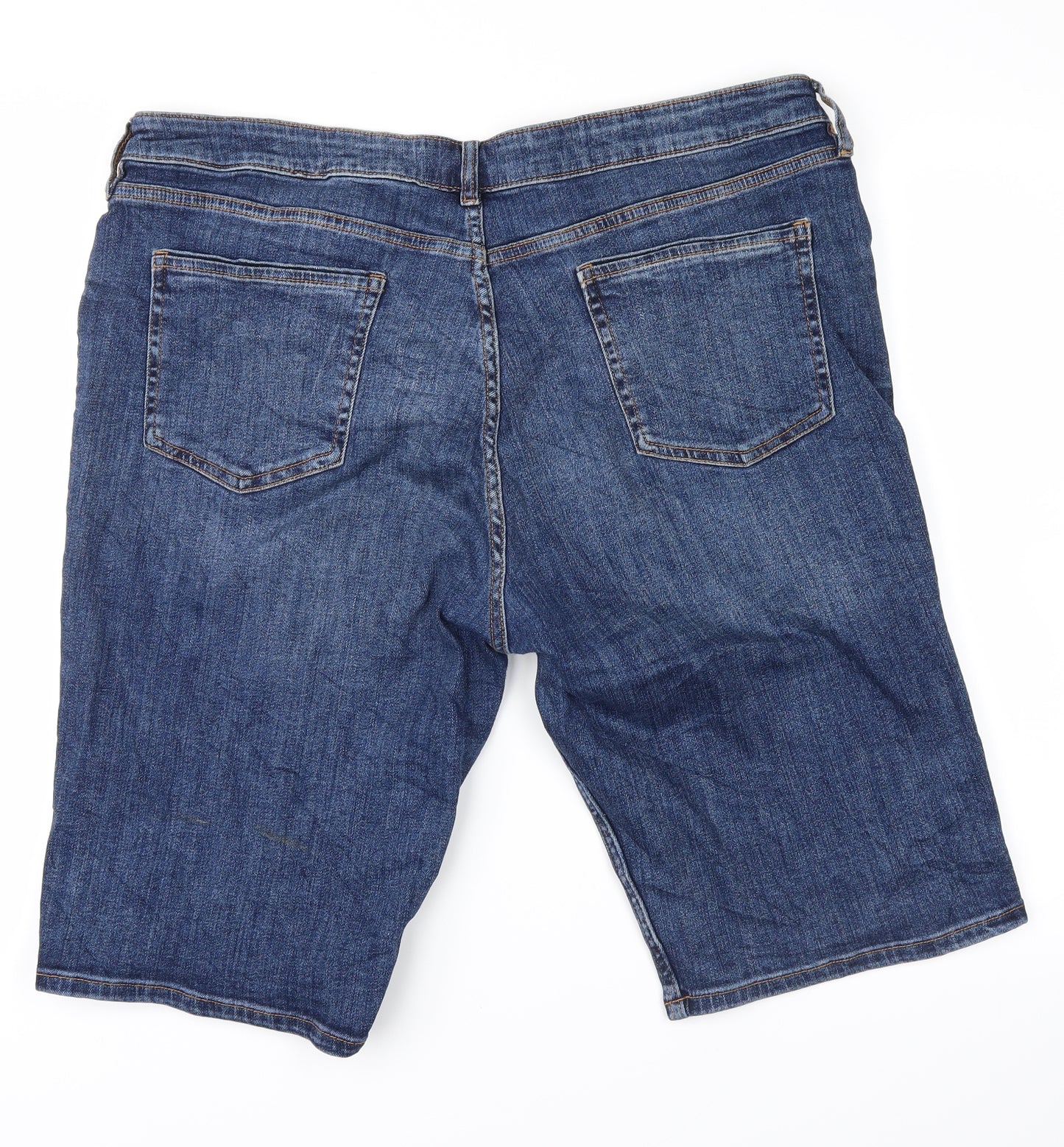 F&F Womens Blue  Denim Cargo Shorts Size 20