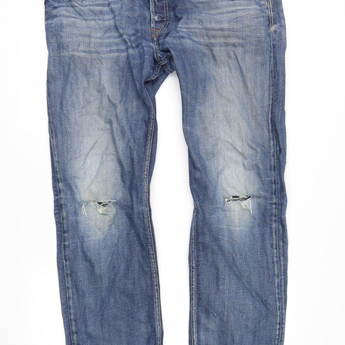 Diesel industry Mens Blue  Denim Straight Jeans Size 36 in L30 in