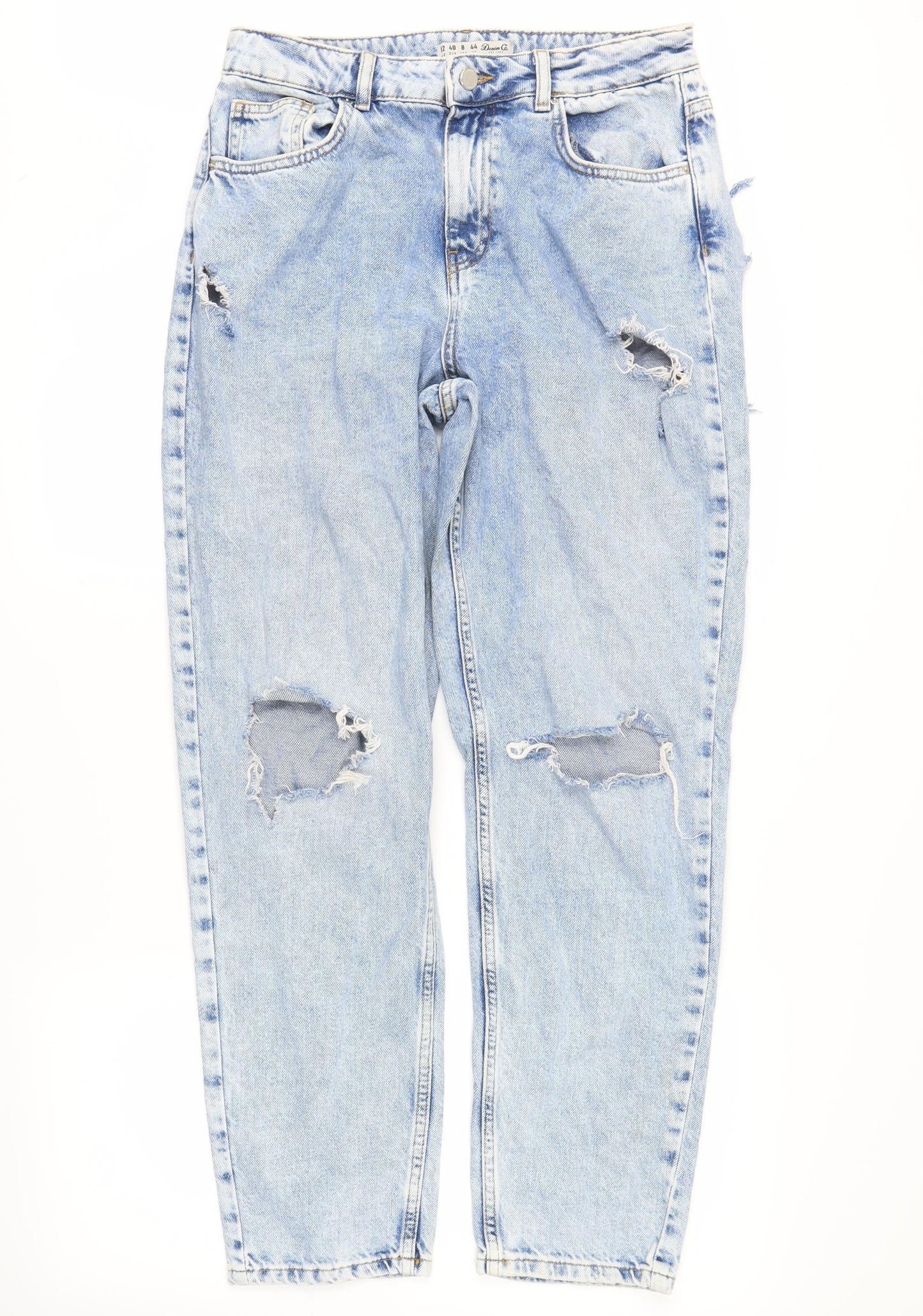 denim co Womens Blue  Denim Straight Jeans Size 12 L27 in