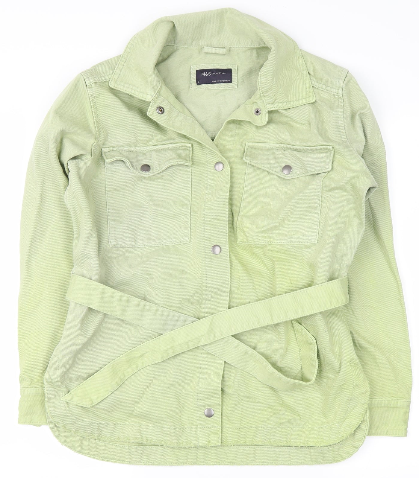 Marks and Spencer Womens Green  Denim Jacket  Size 8