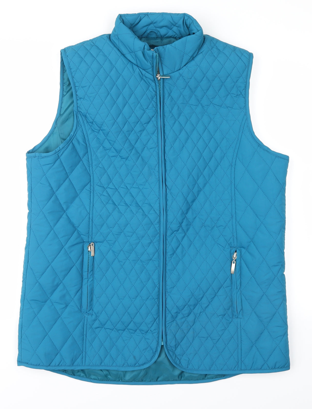 Autonomy Womens Blue Argyle/Diamond  Jacket Waistcoat Size 16