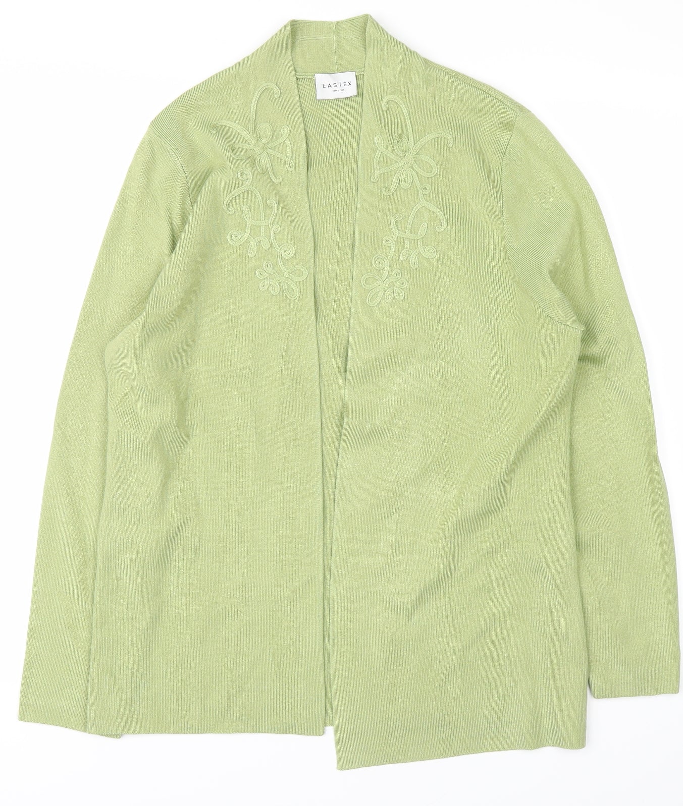 Eastex Womens Green Floral  Cardigan Jumper Size 16