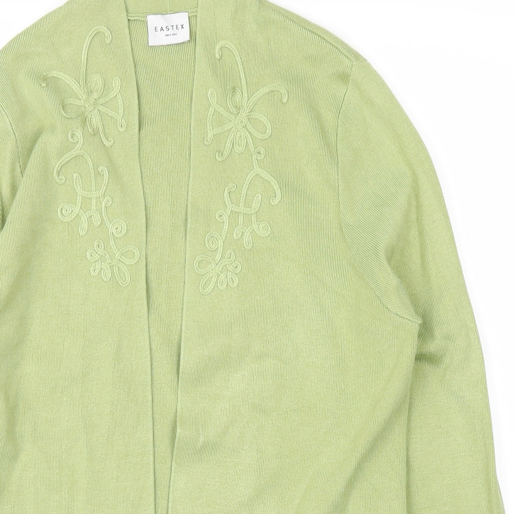 Eastex Womens Green Floral  Cardigan Jumper Size 16