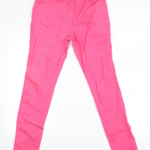 M&Co Womens Orange   Boyfriend Jeans Size 12 L28 in