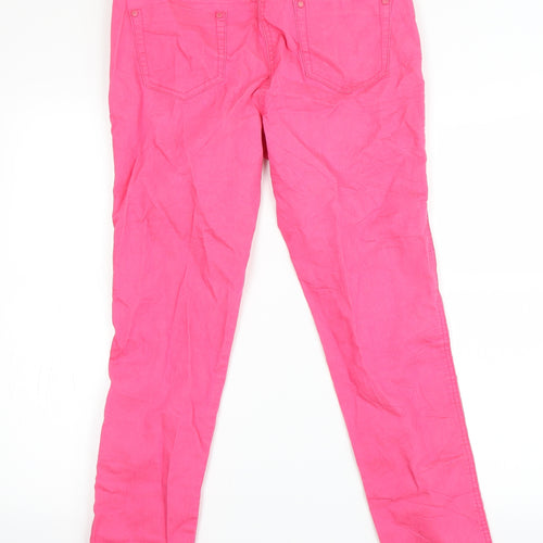 M&Co Womens Orange   Boyfriend Jeans Size 12 L28 in
