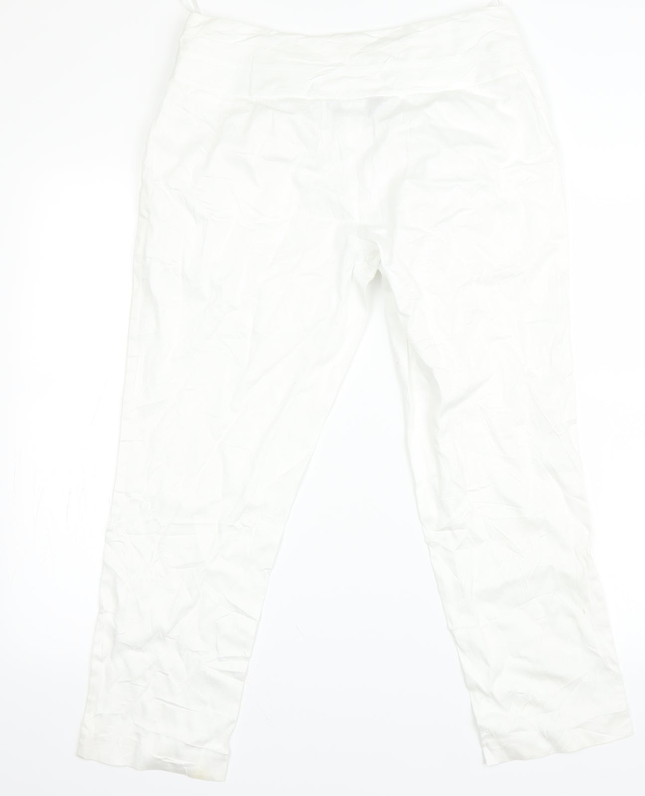 F&F Womens White   Chino Trousers Size 12 L23 in