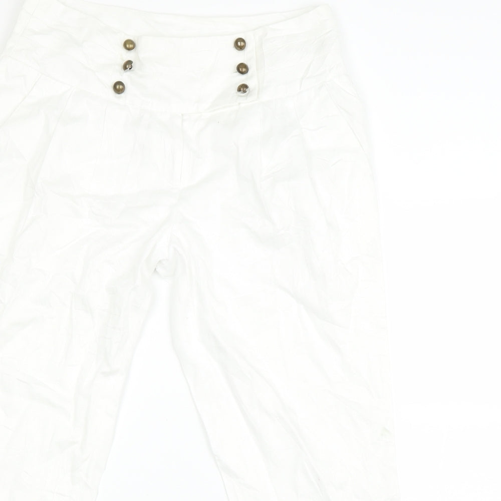 F&F Womens White   Chino Trousers Size 12 L23 in