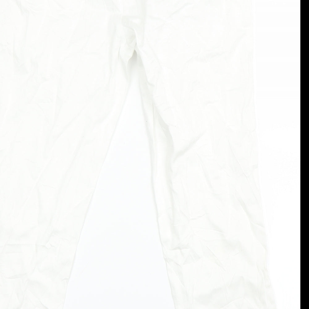 F&F Womens White   Chino Trousers Size 12 L23 in
