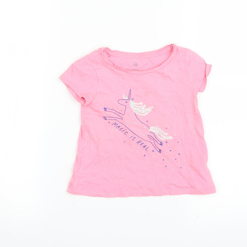 Gap Girls Pink   Basic T-Shirt Size 2 Years