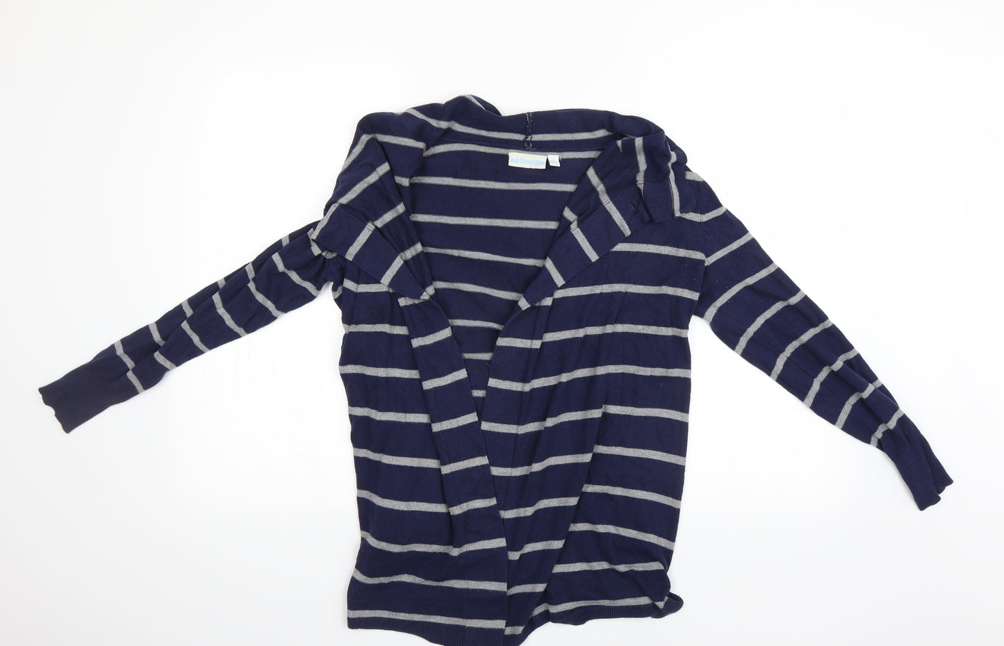 JoJo Maman Bébé Mens Blue Striped  Cardigan Jumper Size XS