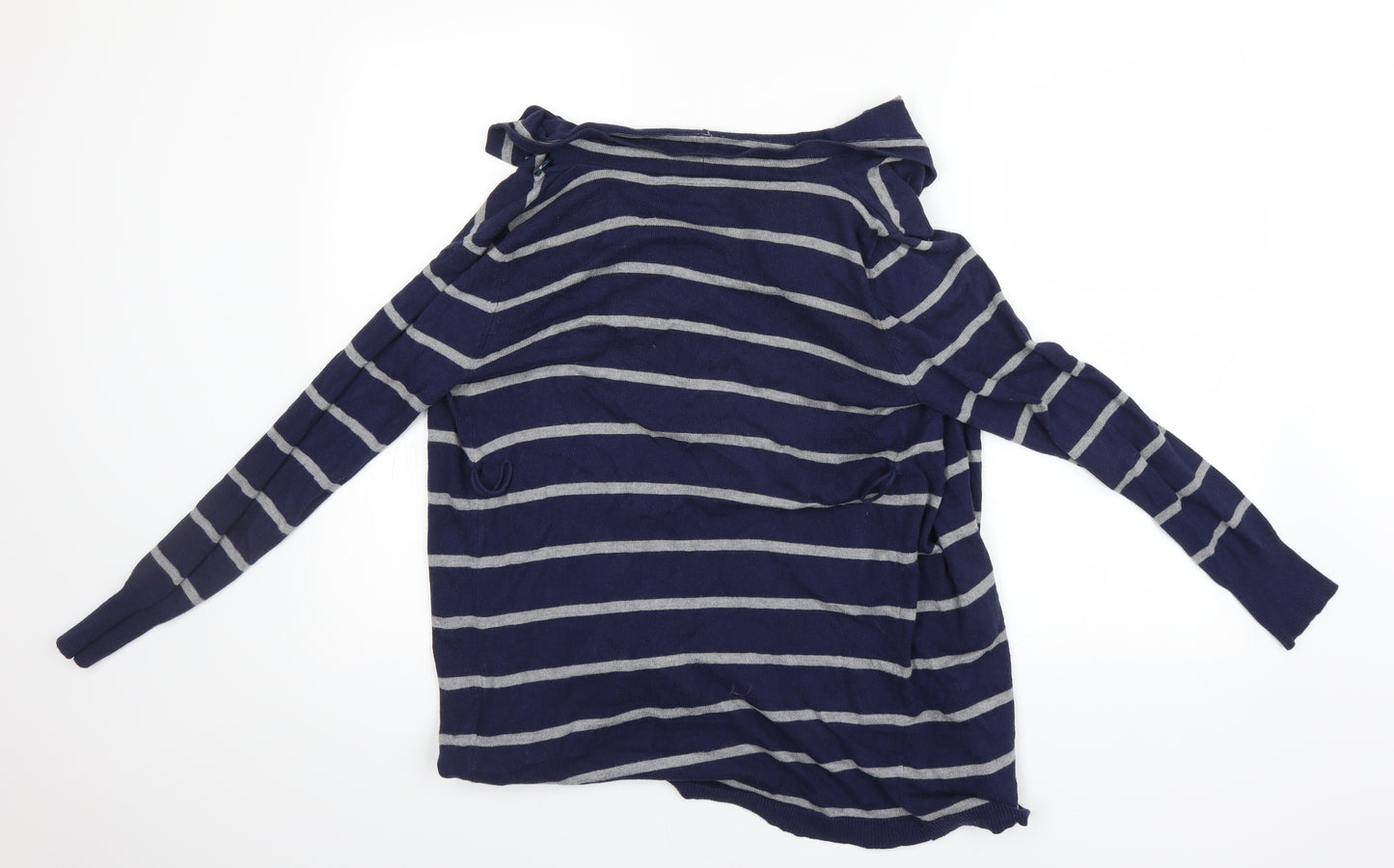 JoJo Maman Bébé Mens Blue Striped  Cardigan Jumper Size XS