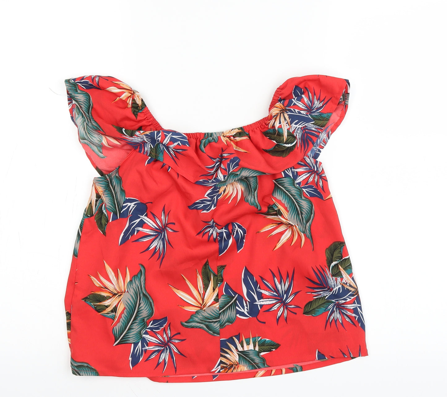 Primark Girls Red Floral  Basic T-Shirt Size 10-11 Years