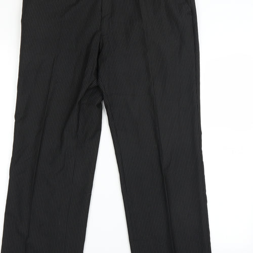 George Mens Black Striped  Trousers  Size 34 L23 in