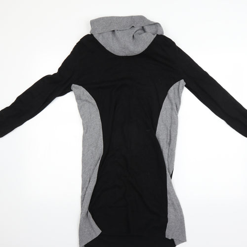 Oasis Womens Black Colourblock  Jumper Dress  Size 14