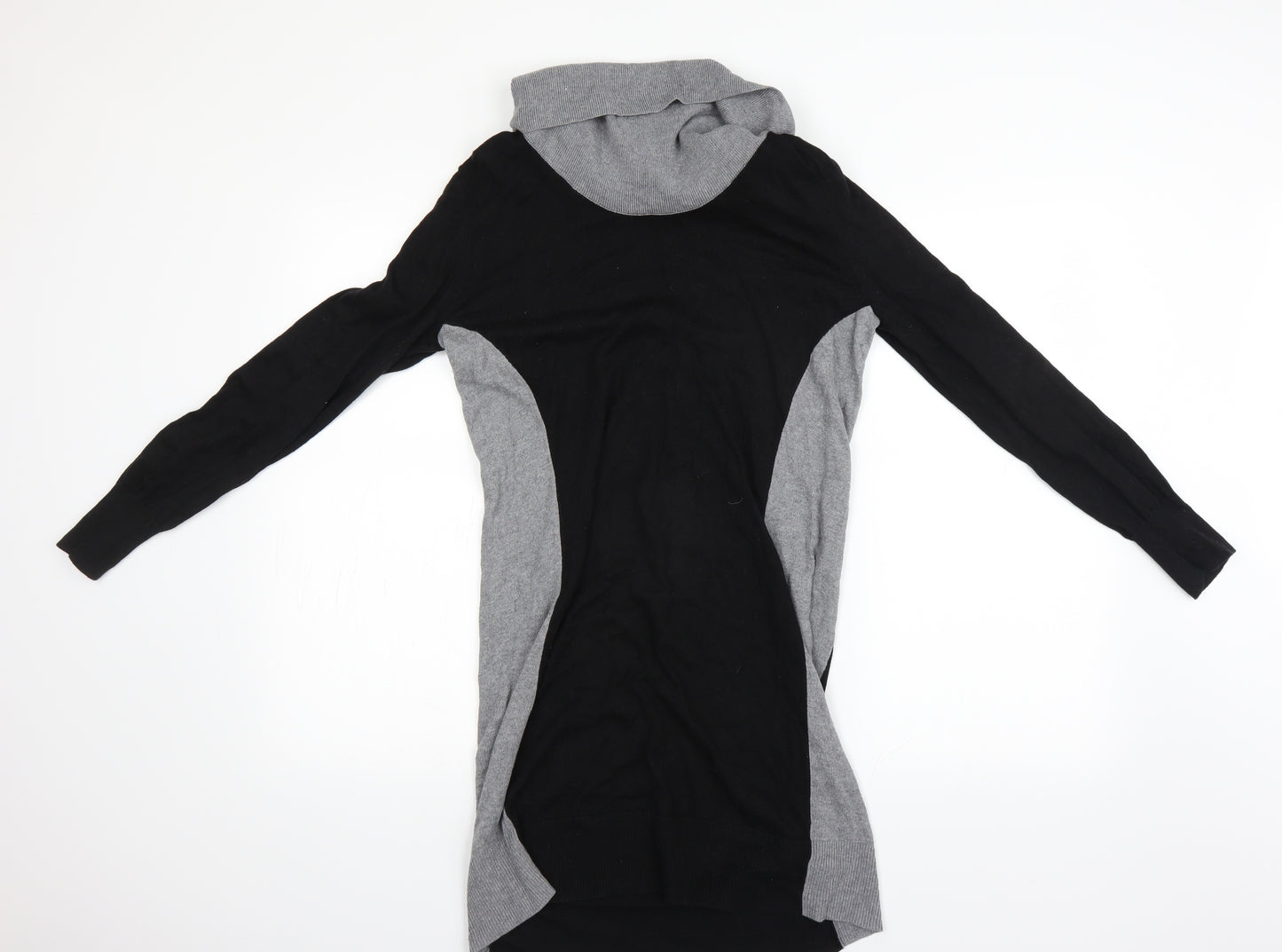 Oasis Womens Black Colourblock  Jumper Dress  Size 14