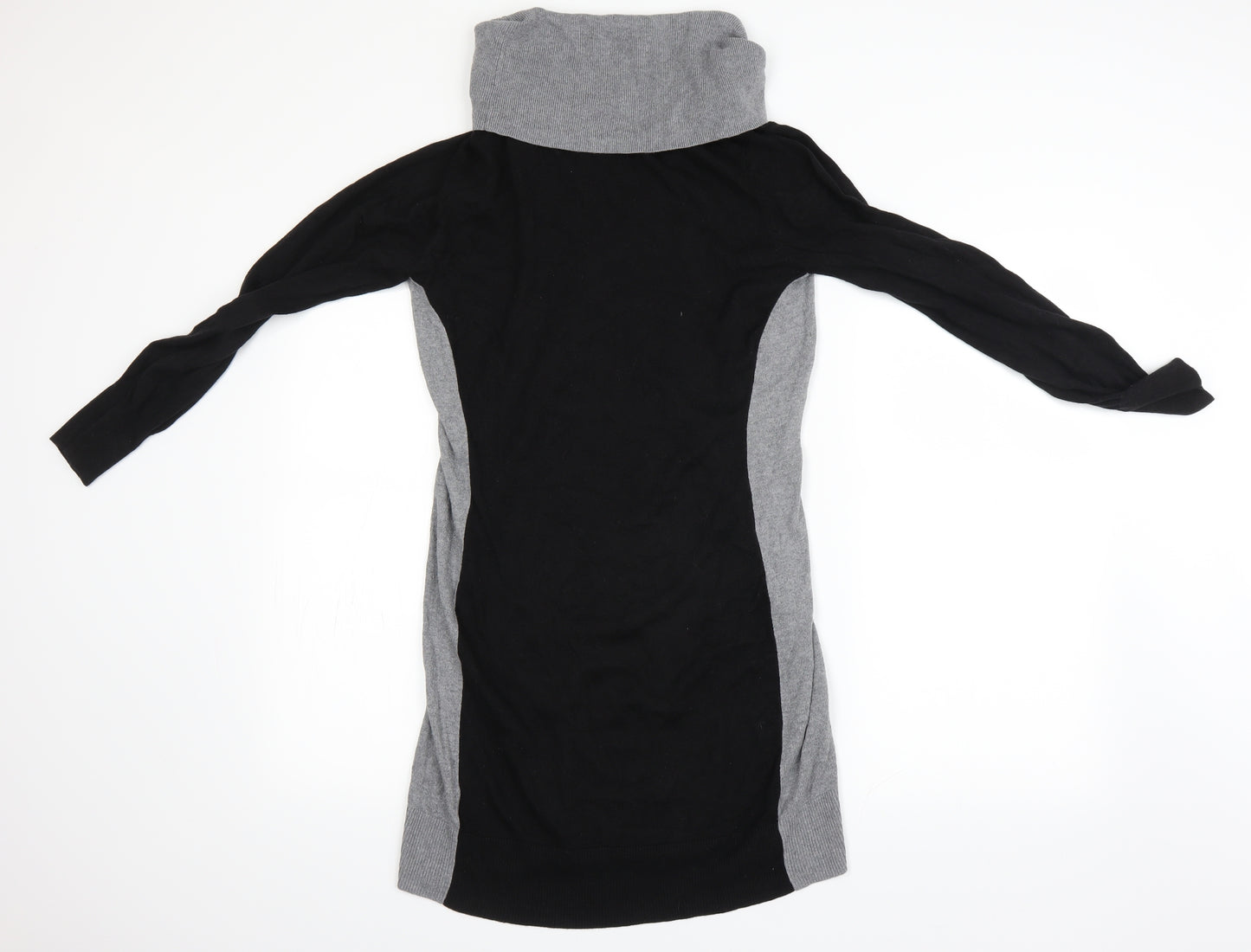 Oasis Womens Black Colourblock  Jumper Dress  Size 14