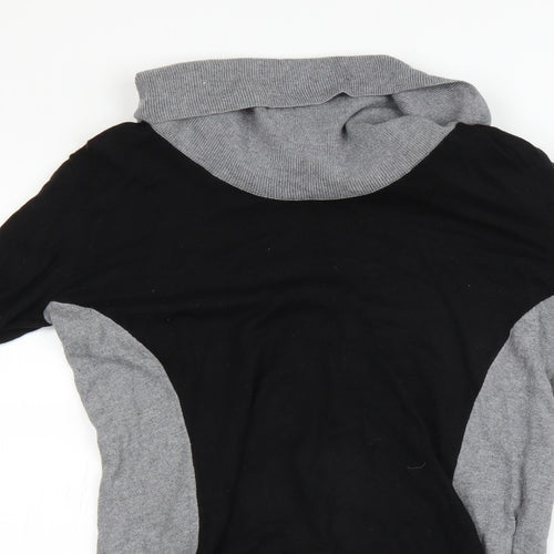 Oasis Womens Black Colourblock  Jumper Dress  Size 14