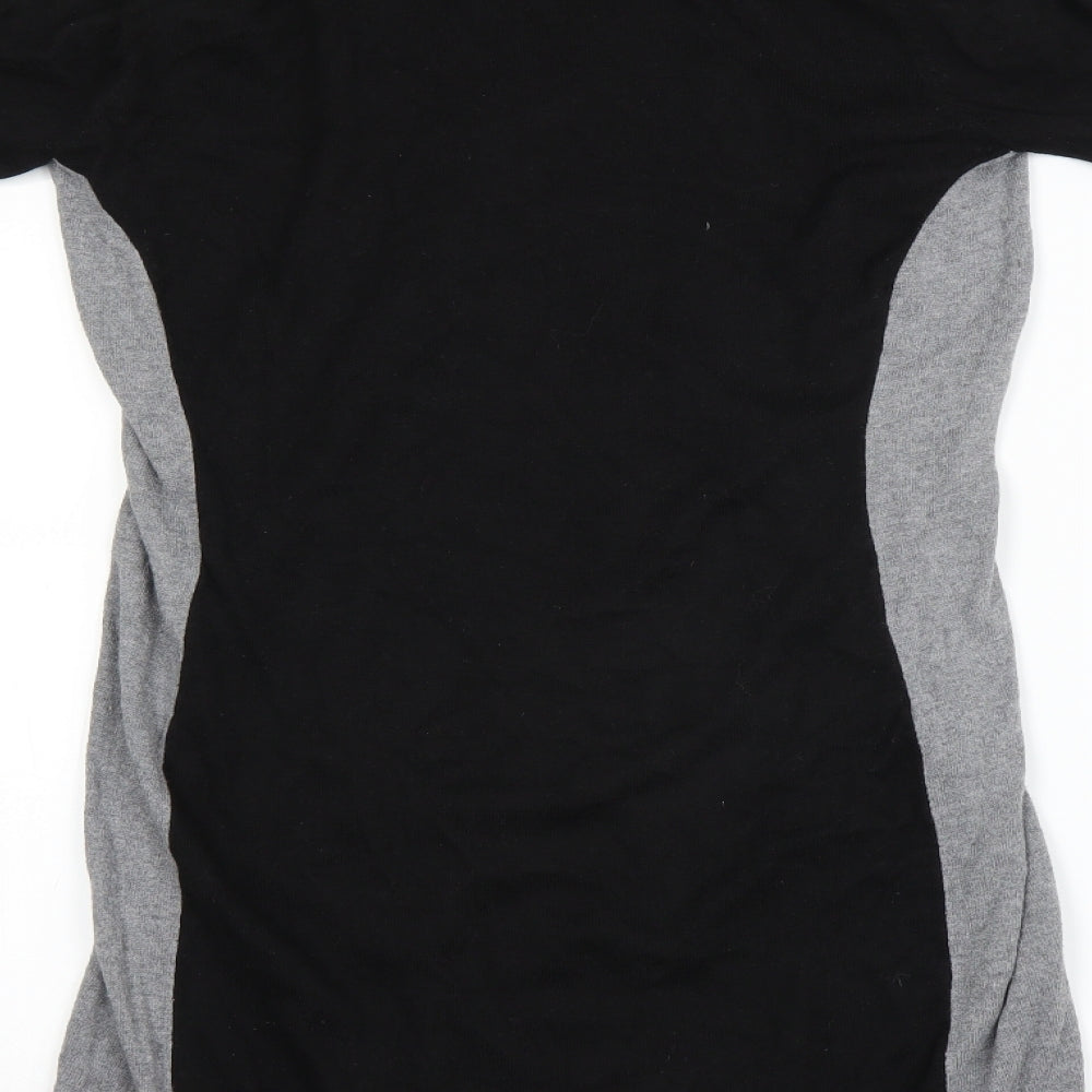 Oasis Womens Black Colourblock  Jumper Dress  Size 14
