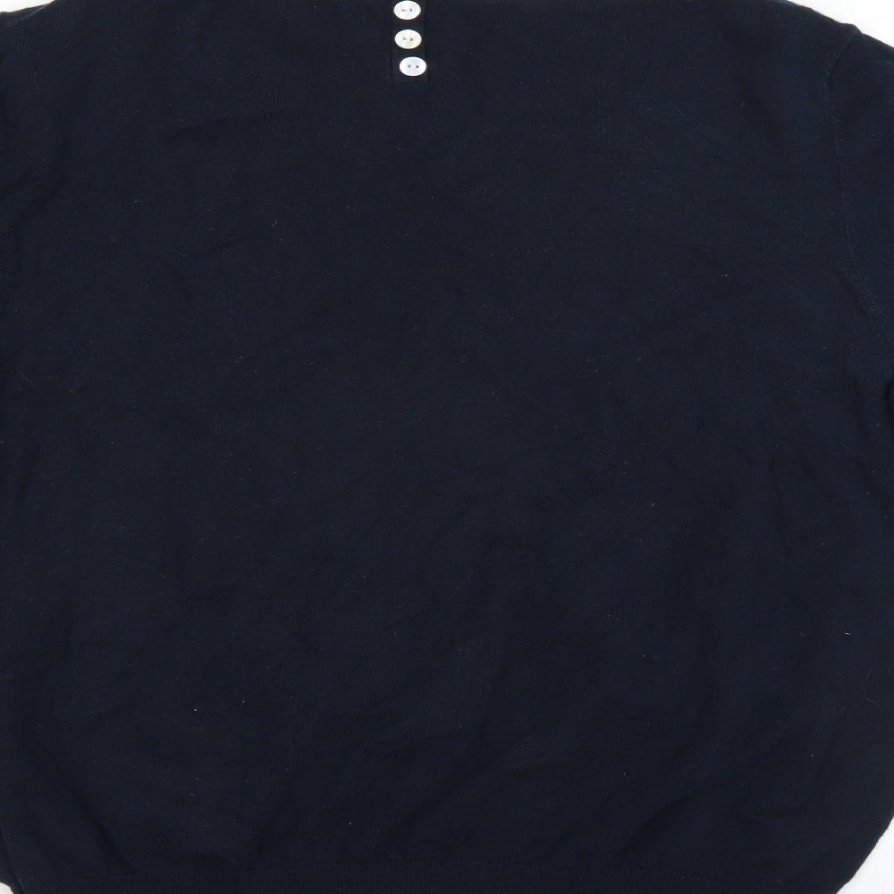 NEXT Womens Black Houndstooth  Pullover Jumper Size 16
