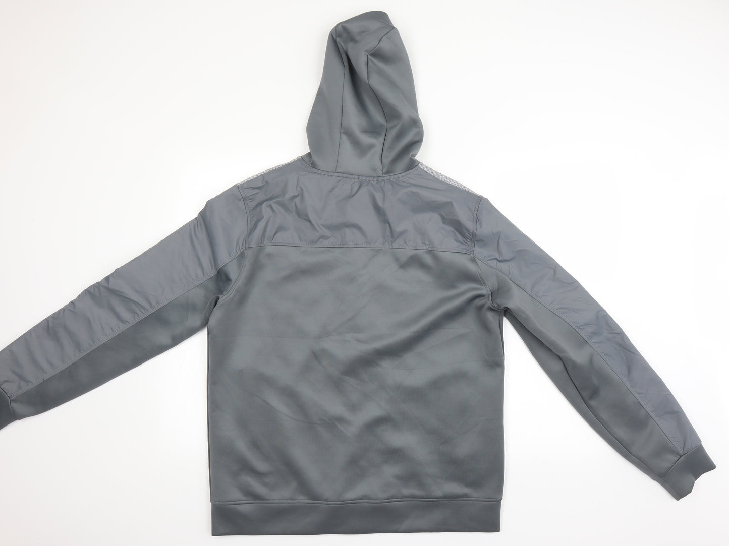 KWD Mens Silver Houndstooth  Full Zip Hoodie Size XL