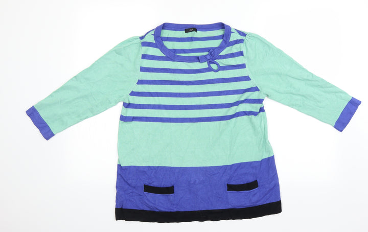 M&Co Womens Green Pullover Jumper Size 14