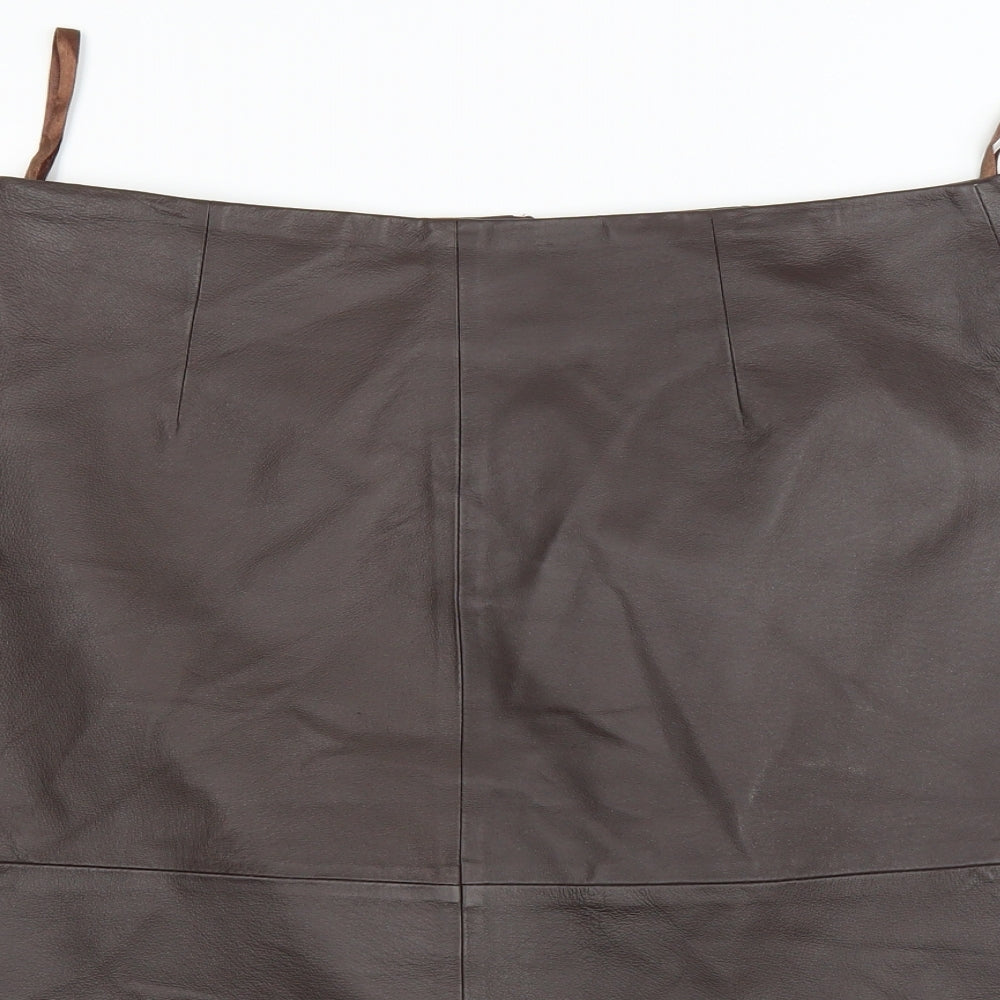 Preworn Womens Brown   A-Line Skirt Size 16