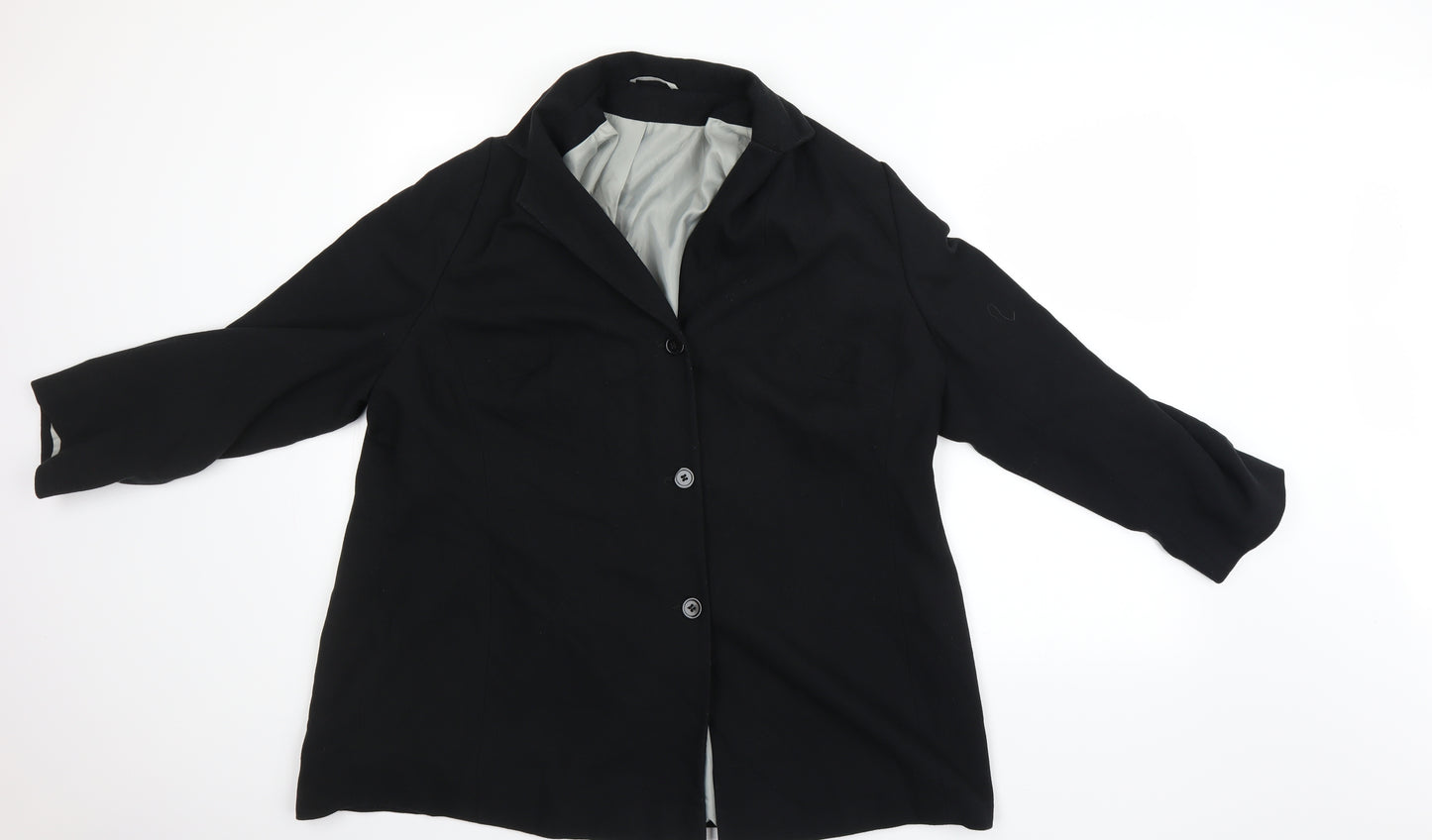 essence Womens Black   Overcoat Blazer Size 20