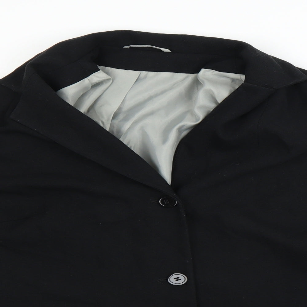 essence Womens Black   Overcoat Blazer Size 20