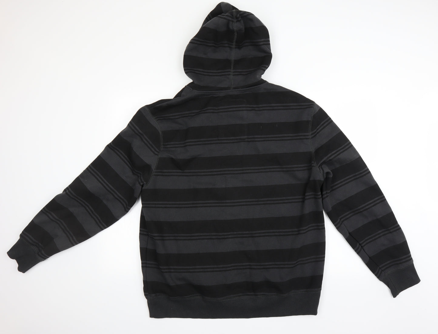 Peacocks Mens Grey Striped  Full Zip Hoodie Size XL