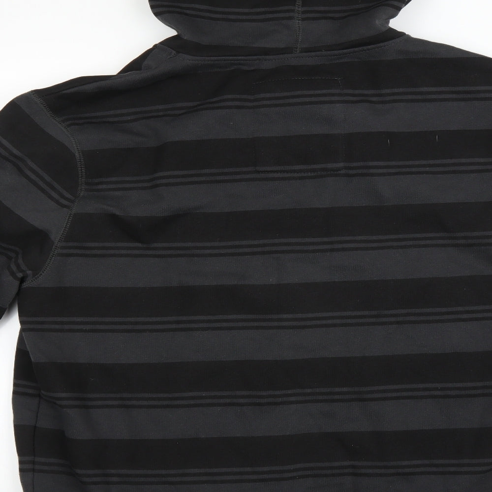 Peacocks Mens Grey Striped  Full Zip Hoodie Size XL