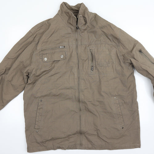QI FENG Mens Brown   Overcoat Coat Size 3XL