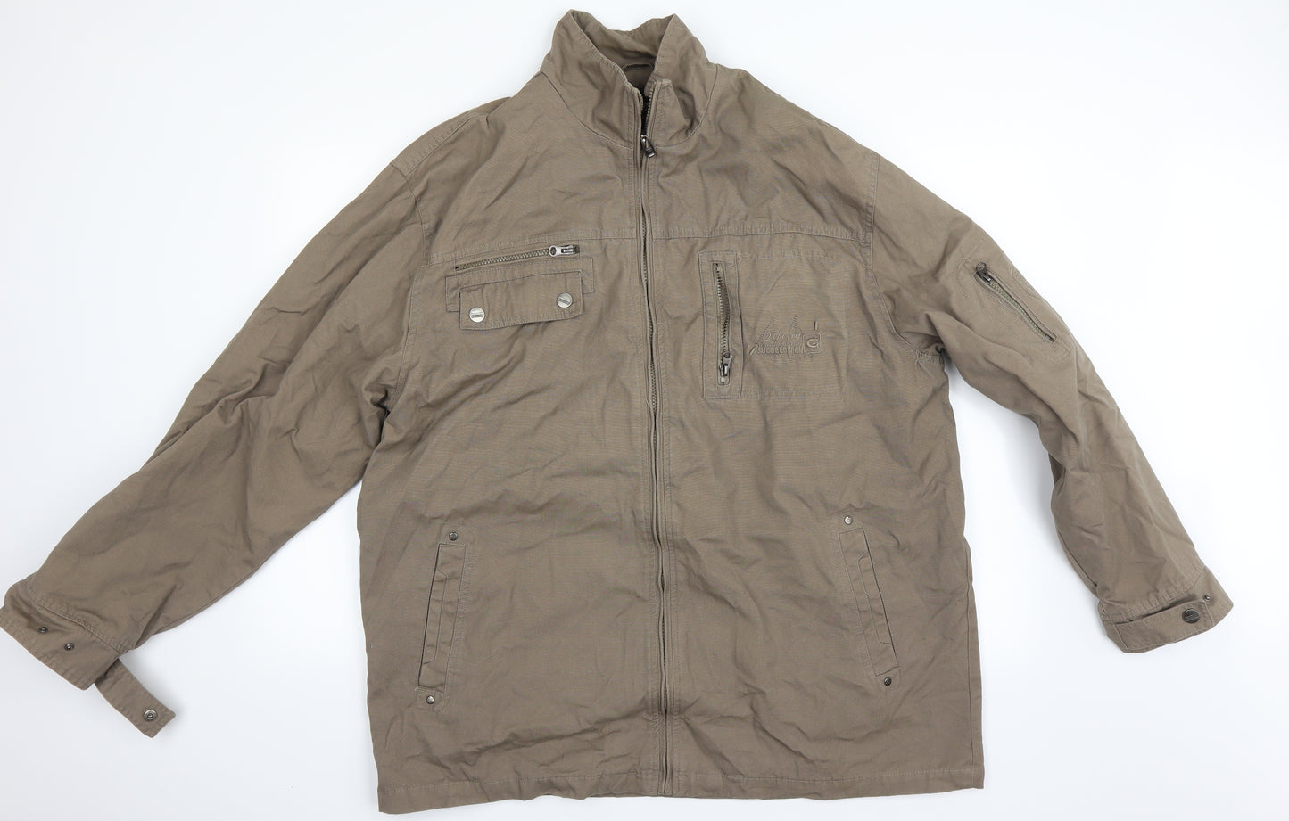 QI FENG Mens Brown   Overcoat Coat Size 3XL