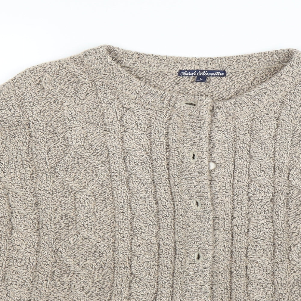 Sarah Hamilton Womens Beige   Cardigan Jumper Size 14
