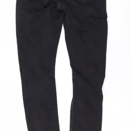 Topshop Womens Black  Denim Skinny Jeans Size 28 L20 in