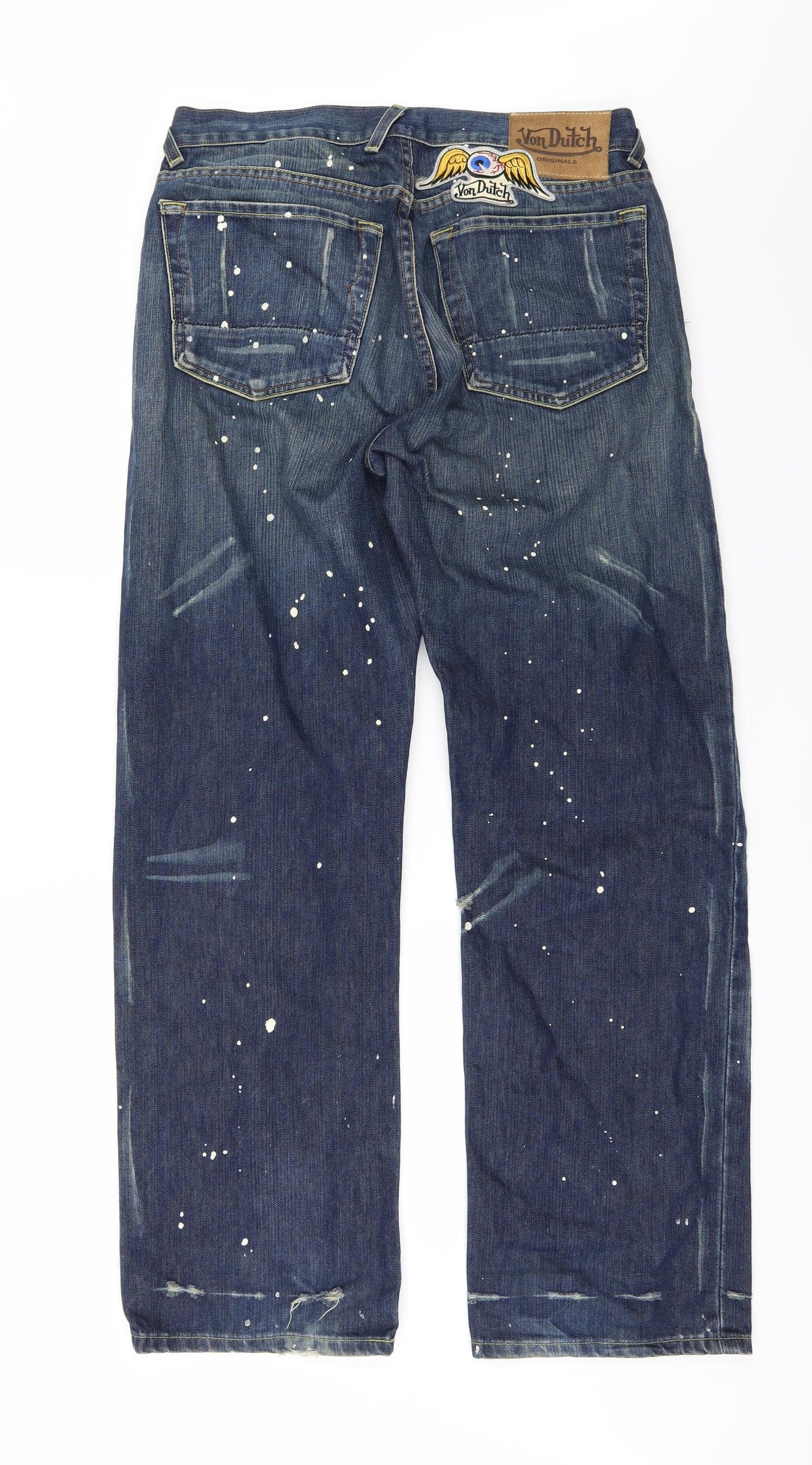 Von Dutch Mens Blue  Denim Straight Jeans Size 32 L31 in