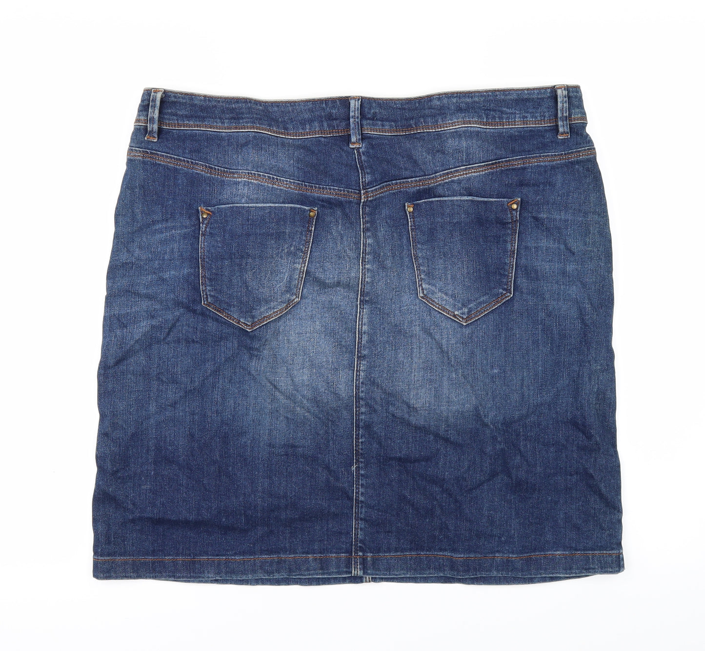 TU Womens Blue  Denim A-Line Skirt Size 16