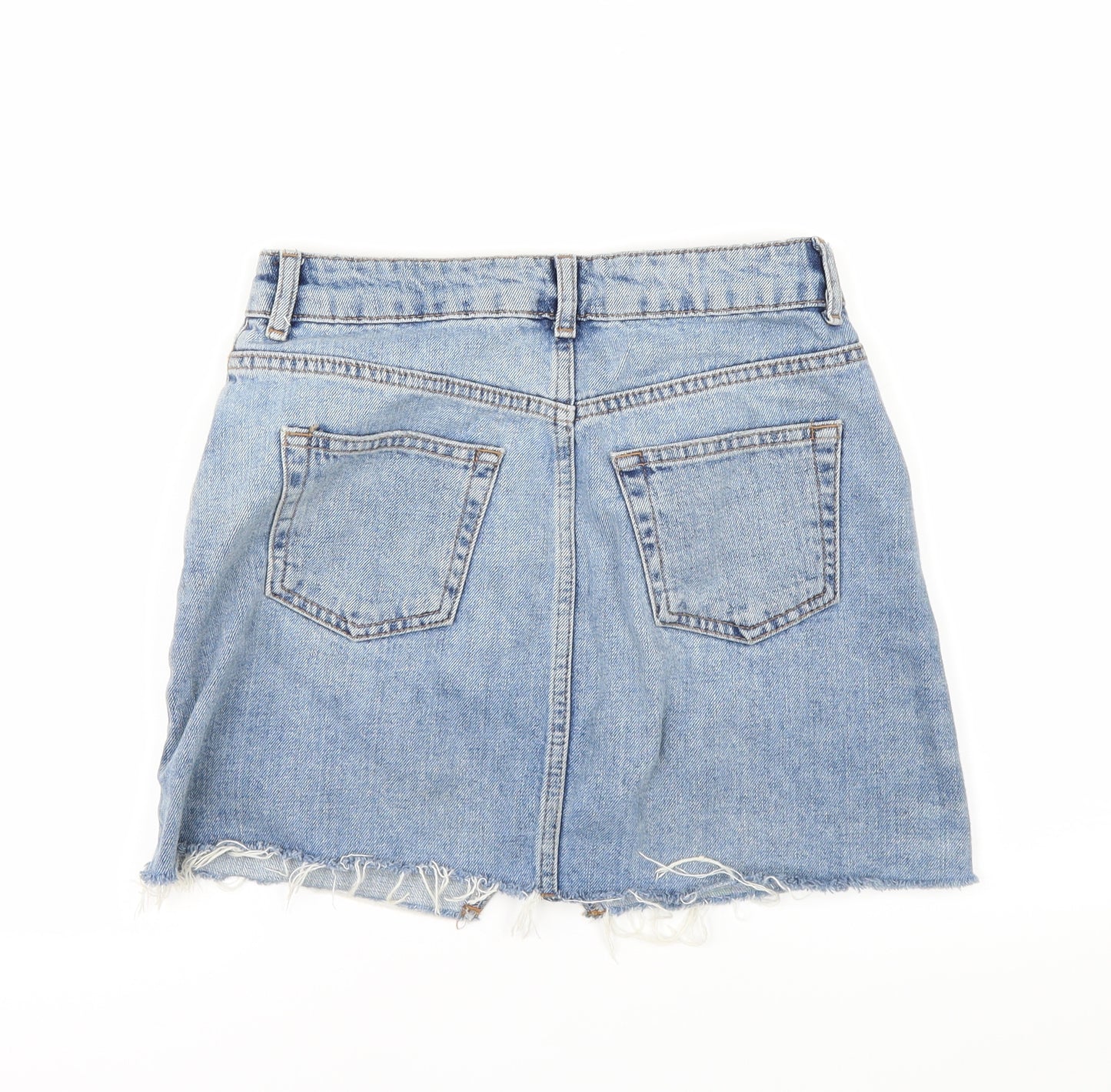 Topshop Womens Blue  Denim A-Line Skirt Size 6