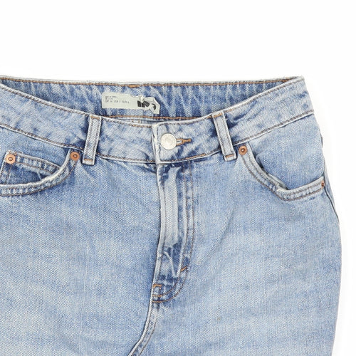 Topshop Womens Blue  Denim A-Line Skirt Size 6