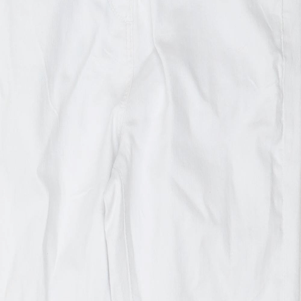 George Womens White   Straight Jeans Size 12 L25 in