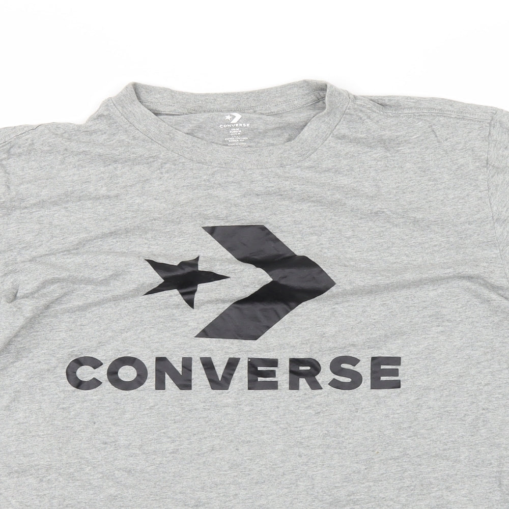 Converse Mens Grey    T-Shirt Size M