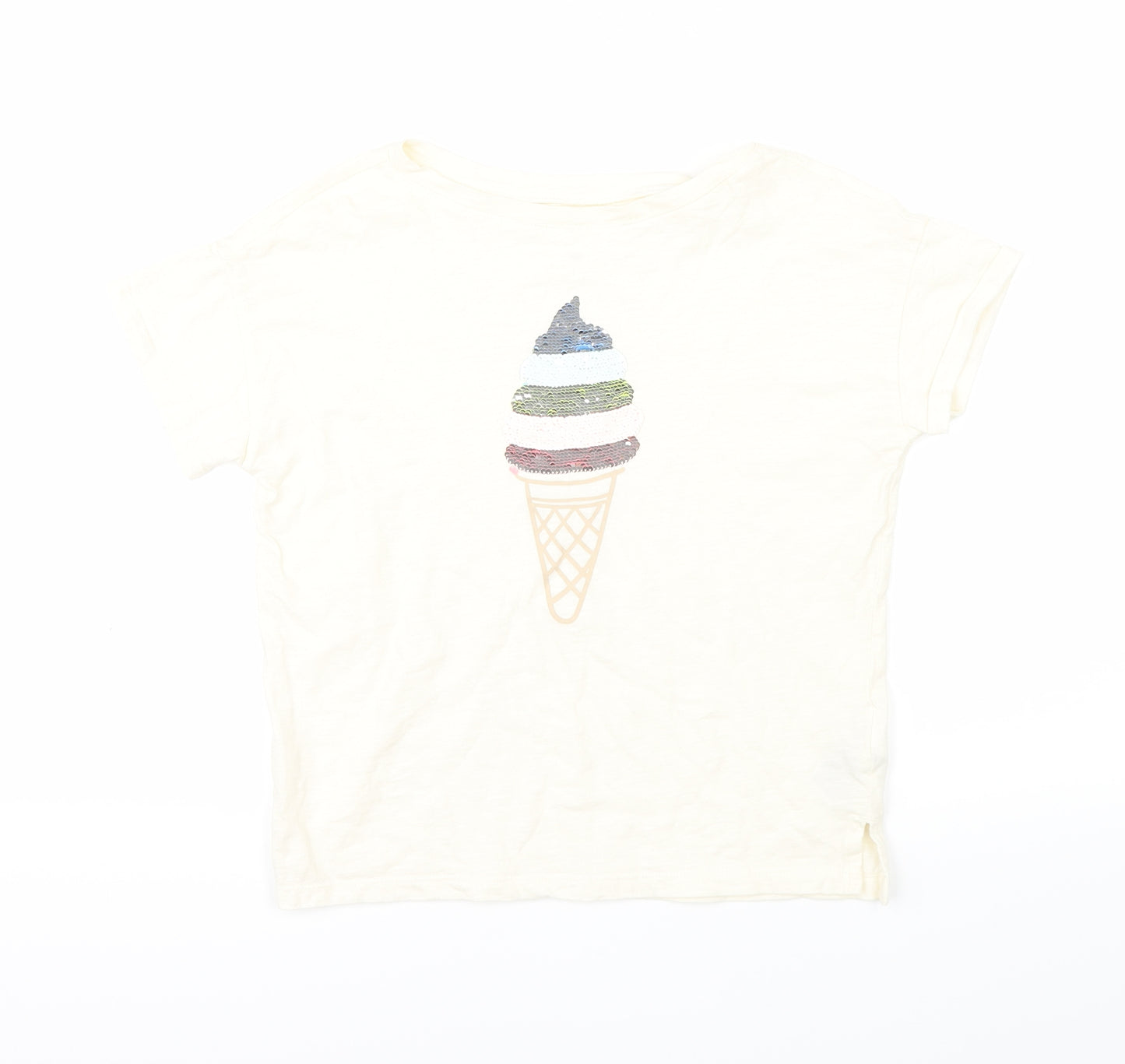 Gap Girls White   Basic T-Shirt Size M
