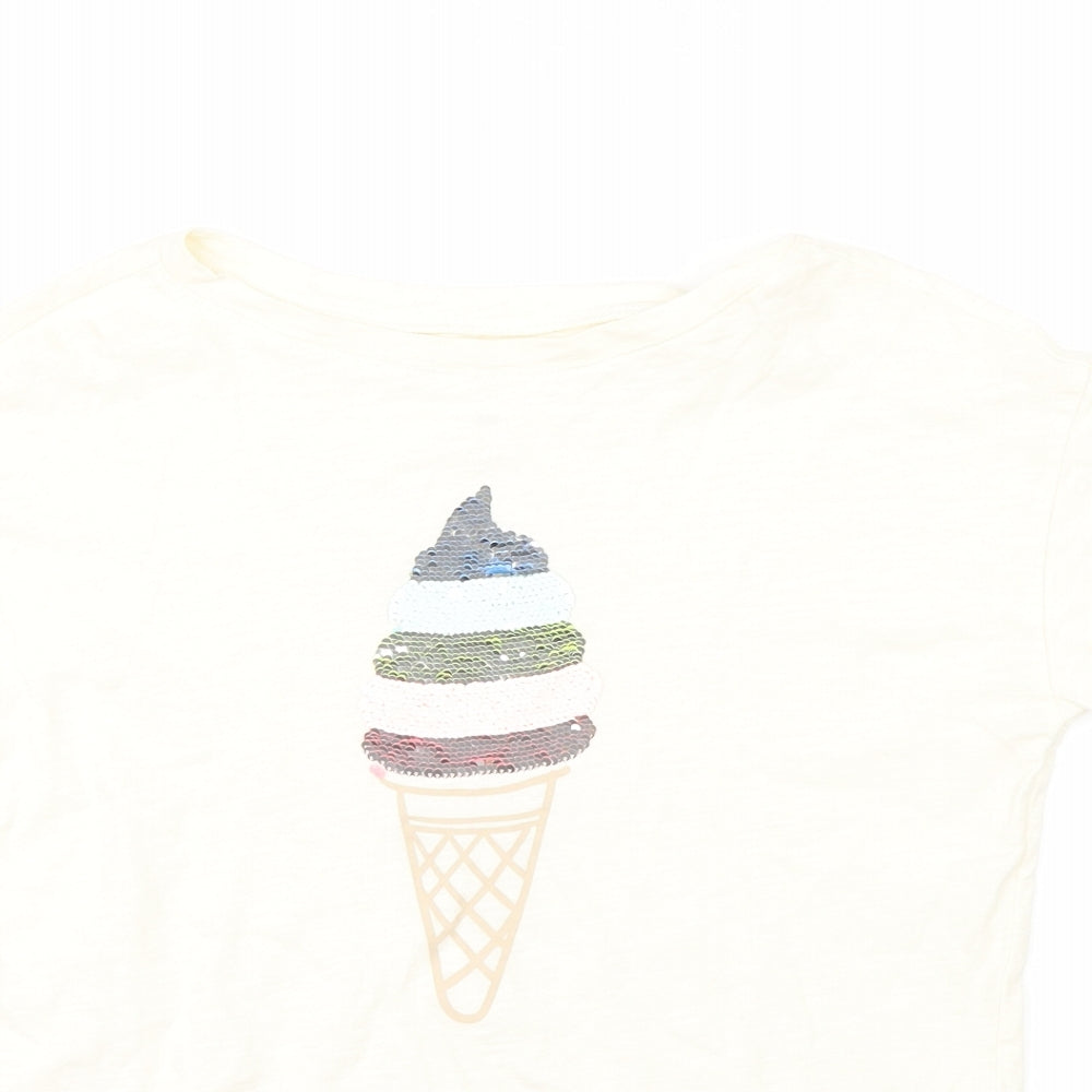 Gap Girls White   Basic T-Shirt Size M