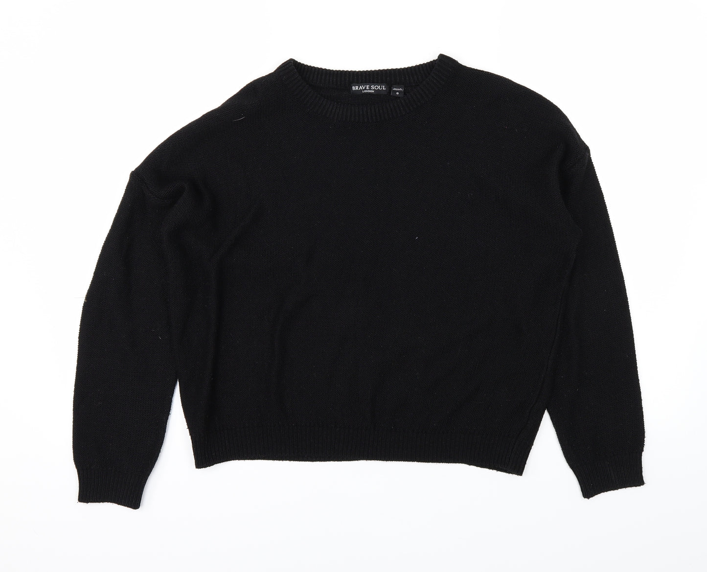 Brave Soul Womens Black   Pullover Jumper Size 8