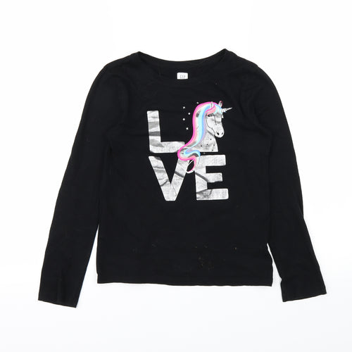 Gap Girls Black   Basic T-Shirt Size M