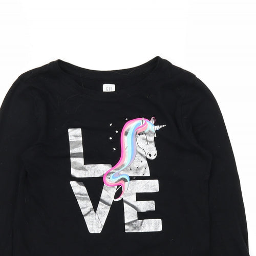 Gap Girls Black   Basic T-Shirt Size M